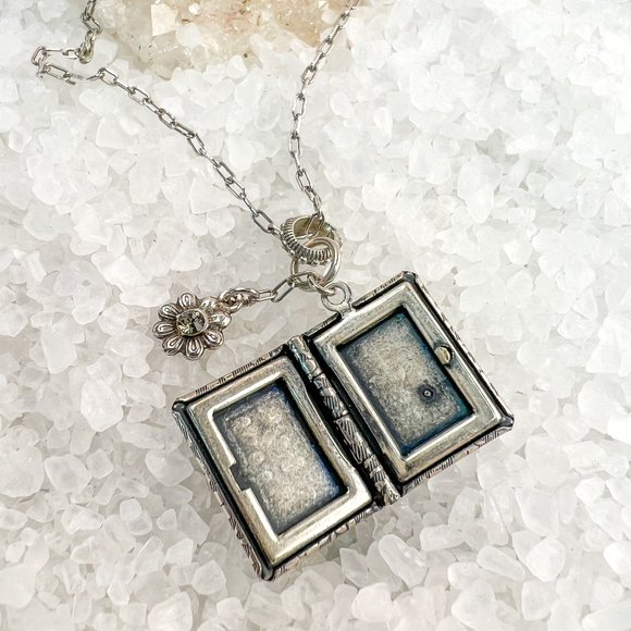 Catherine Popesco Flower Book Locket Necklace - Picture 7 of 9